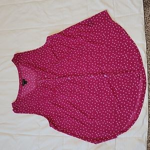 Pink button-down star sleeveless Blouse
